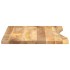 Tablero de escritorio con curva madera mango rugosa