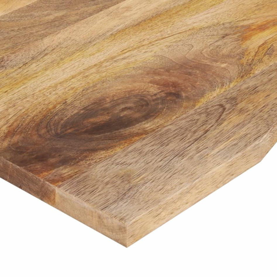 Tablero escritorio con curva madera mango rugosa 110x60x2,5