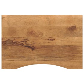 Tablero escritorio con curva madera mango rugosa 100x60x2,5