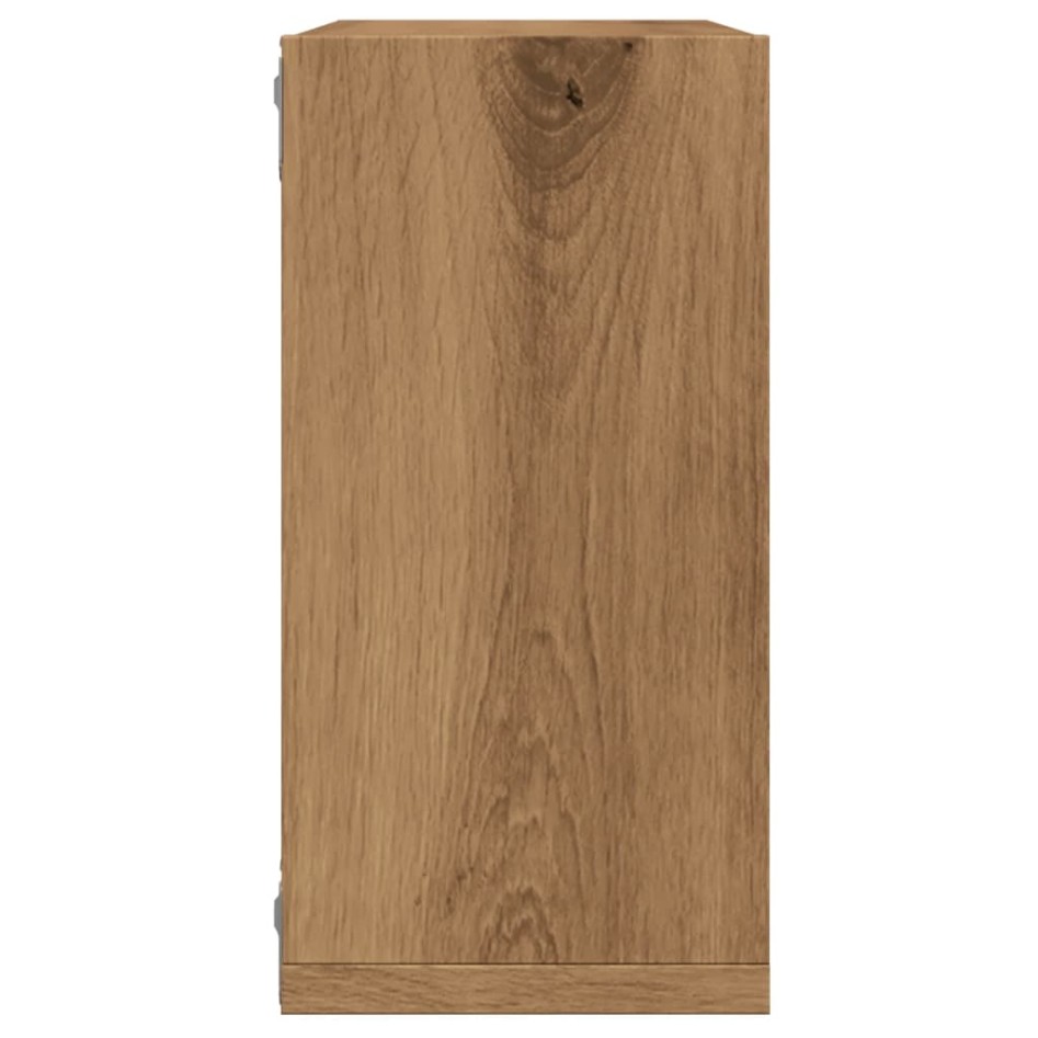 Estantes cubo de pared 6 uds madera roble artisan 30x15x30