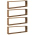 Estantes cubo de pared 4 uds madera envejecida 100x15x30