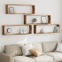 Estantes cubo de pared 4 uds madera envejecida 100x15x30