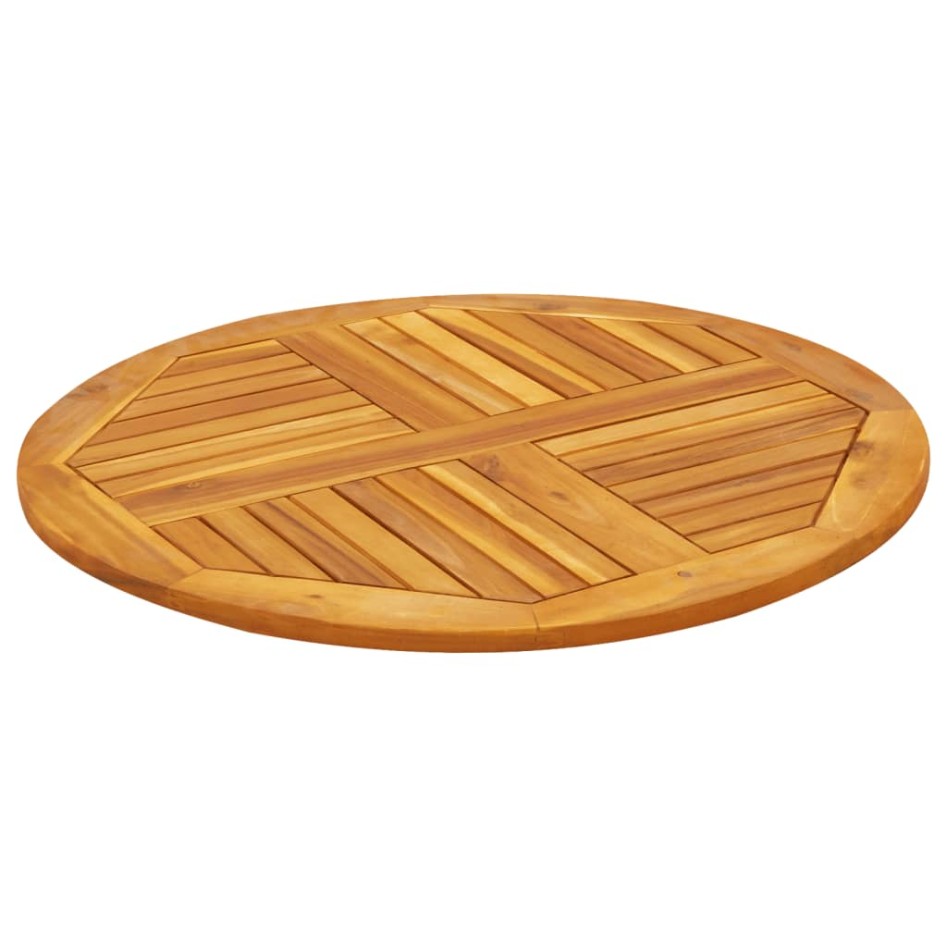 Tablero de mesa redondo madera maciza de acacia Ø80x2,2