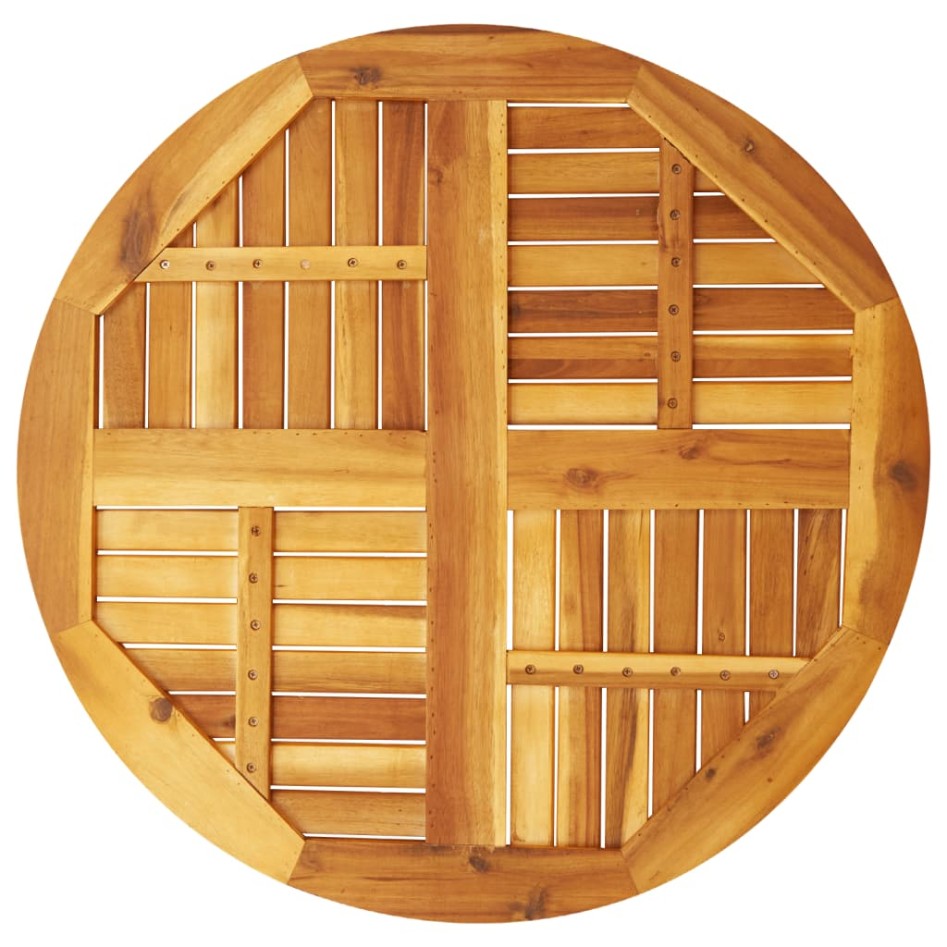 Tablero de mesa redondo madera maciza de acacia Ø80x2,2
