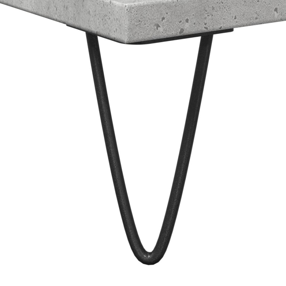 Armario de baño madera contrachapada gris hormigón 30x30x190