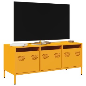 Mueble para TV acero laminado en frío amarillo 101,5x39x43,5