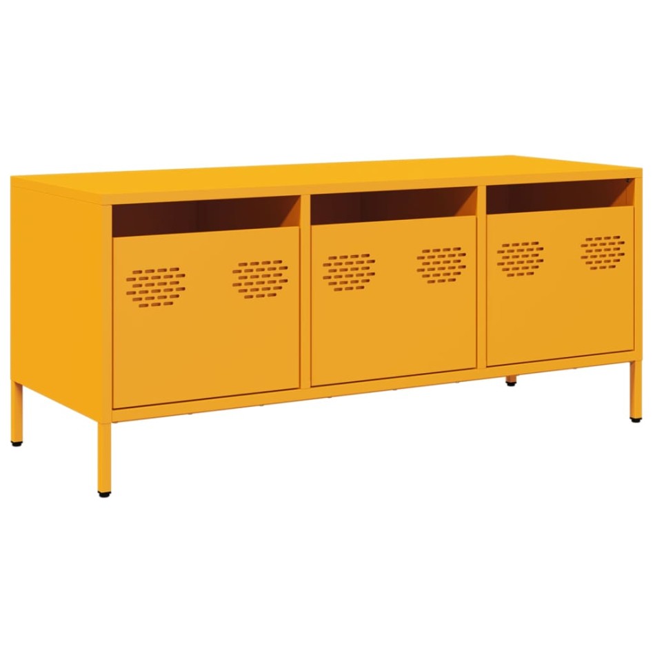 Mueble para TV acero laminado en frío amarillo 101,5x39x43,5