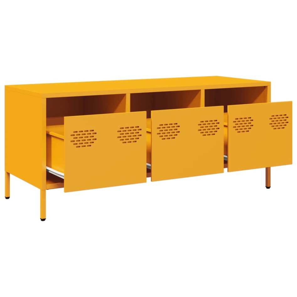Mueble para TV acero laminado en frío amarillo 101,5x39x43,5