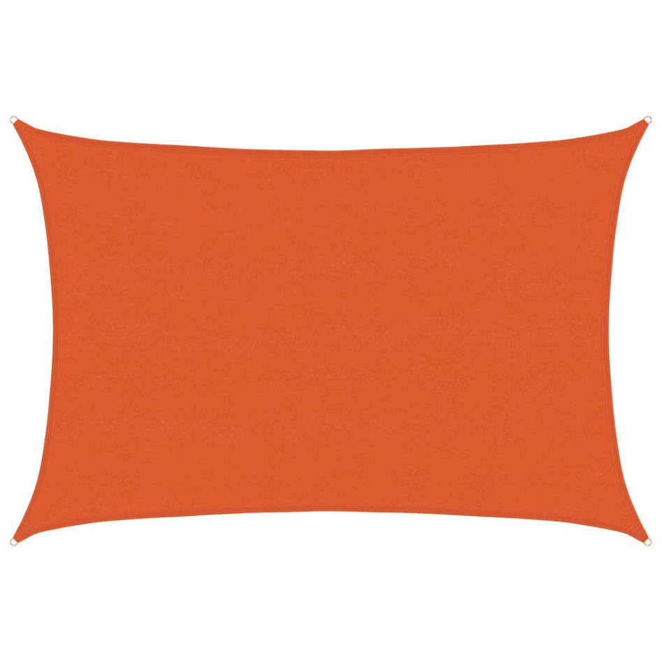 Toldo de vela rectangular HDPE naranja 160 g/m² 5x6