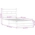 Estructura de cama sin colchón metal roble ahumado 90x200