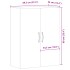 Armario de pared madera ingeniería roble artisan 69,5x34x90