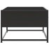 Mesa de centro de madera ingeniería y metal negro 100x50x35