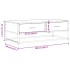Mesa de centro de madera ingeniería y metal negro 100x50x35