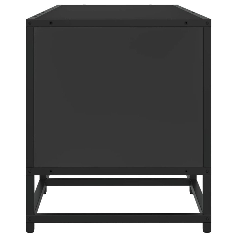 Mueble de TV madera de ingeniería y metal negro 100x35x41