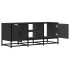 Mueble de TV madera de ingeniería y metal negro 100x35x41