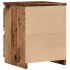 Mesitas de noche 2 uds madera ingeniería envejecida 30x30x40