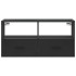 Mueble de TV metal y madera de ingeniería negro 80x31x39,5