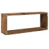 Estantes cubo de pared 6 uds madera envejecida 60x15x23