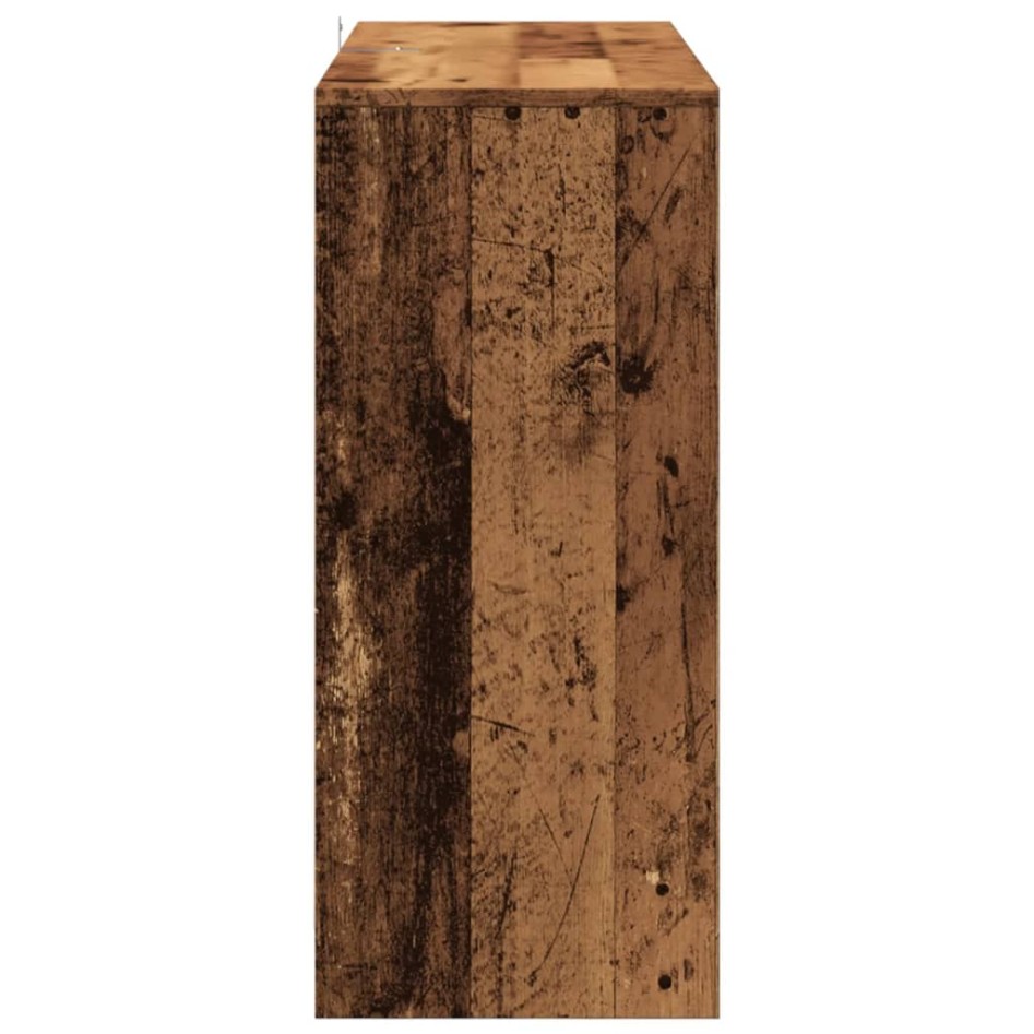 Aparador de madera de ingeniería envejecida 102x33x75