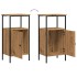 Mesita de noche madera de ingeniería roble artisan 41x31x80