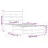 Estructura de cama sin colchón metal marrón roble 75x190