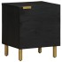 Mesitas de noche 2 uds madera maciza de mango negro 40x33x46