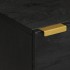 Mesitas de noche 2 uds madera maciza de mango negro 40x33x46