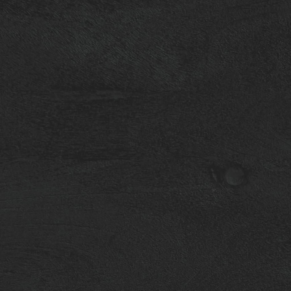 Mesitas de noche 2 uds madera maciza de mango negro 40x33x46