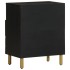 Mesita de noche madera de ingeniería negra 50x33x62