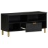 Mueble de TV madera de ingeniería negro 100x33x46