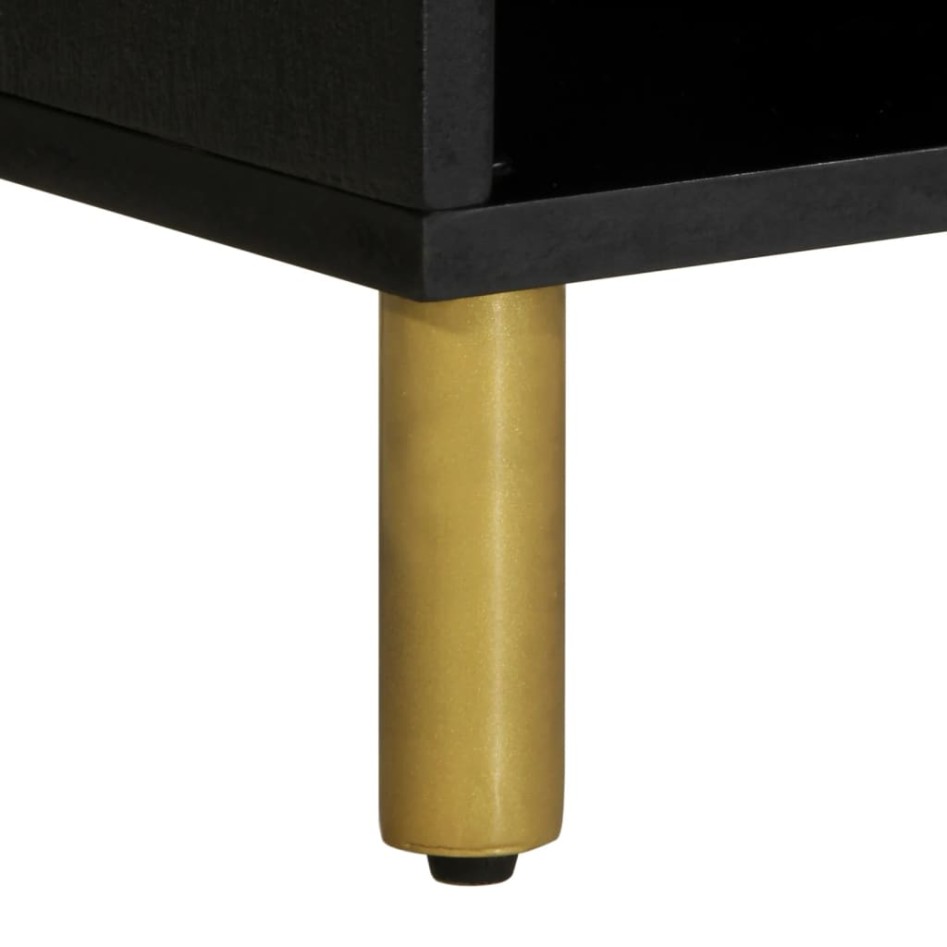 Mueble de TV madera de ingeniería negro 100x33x46