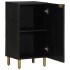 Aparador de madera de ingeniería negro 40x33x75