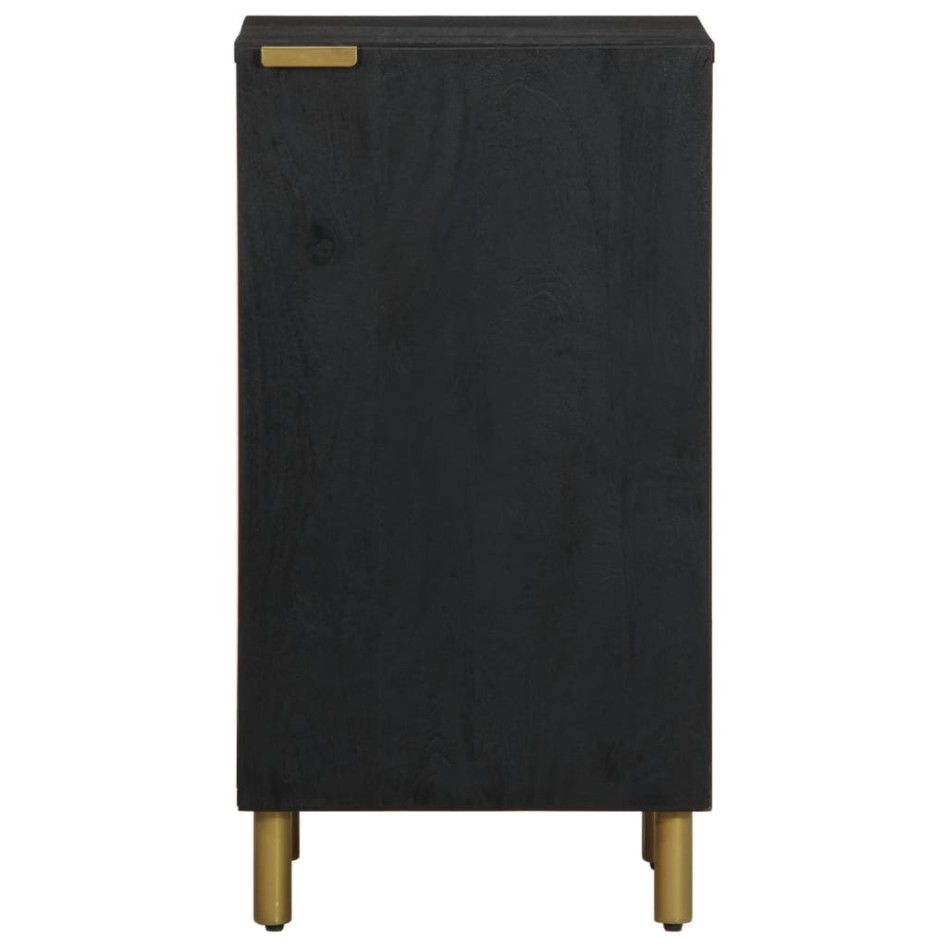 Aparador de madera de ingeniería negro 40x33x75