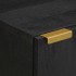 Aparador de madera de ingeniería negro 40x33x75