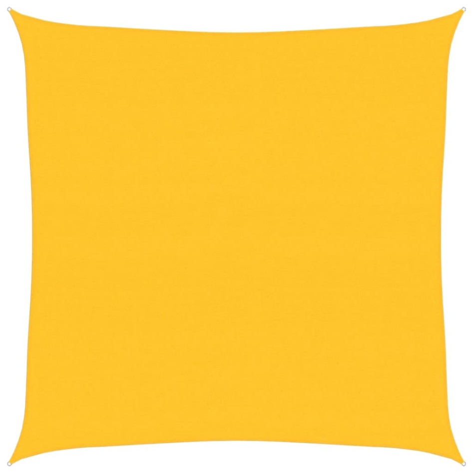 Toldo de vela cuadrado HDPE amarillo 160 g/m² 6x6