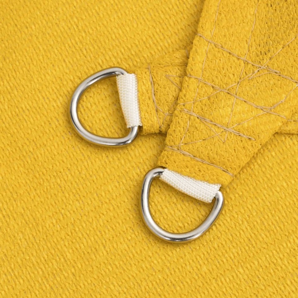 Toldo de vela cuadrado HDPE amarillo 160 g/m² 6x6