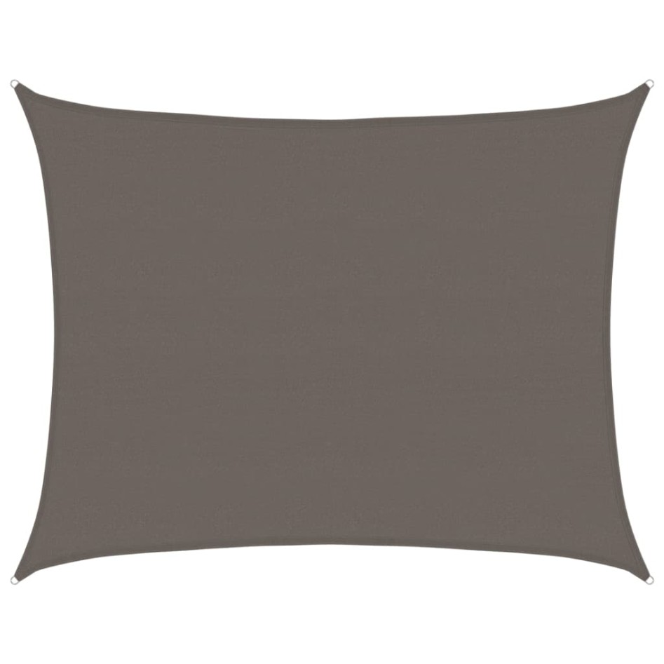 Toldo de vela gris antracita HDPE 160 g/m² 6x8