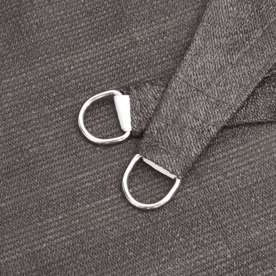 Toldo de vela gris antracita HDPE 160 g/m² 6x8