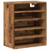 Mueble zapatero madera ingeniería madera envejecida 60x35x70