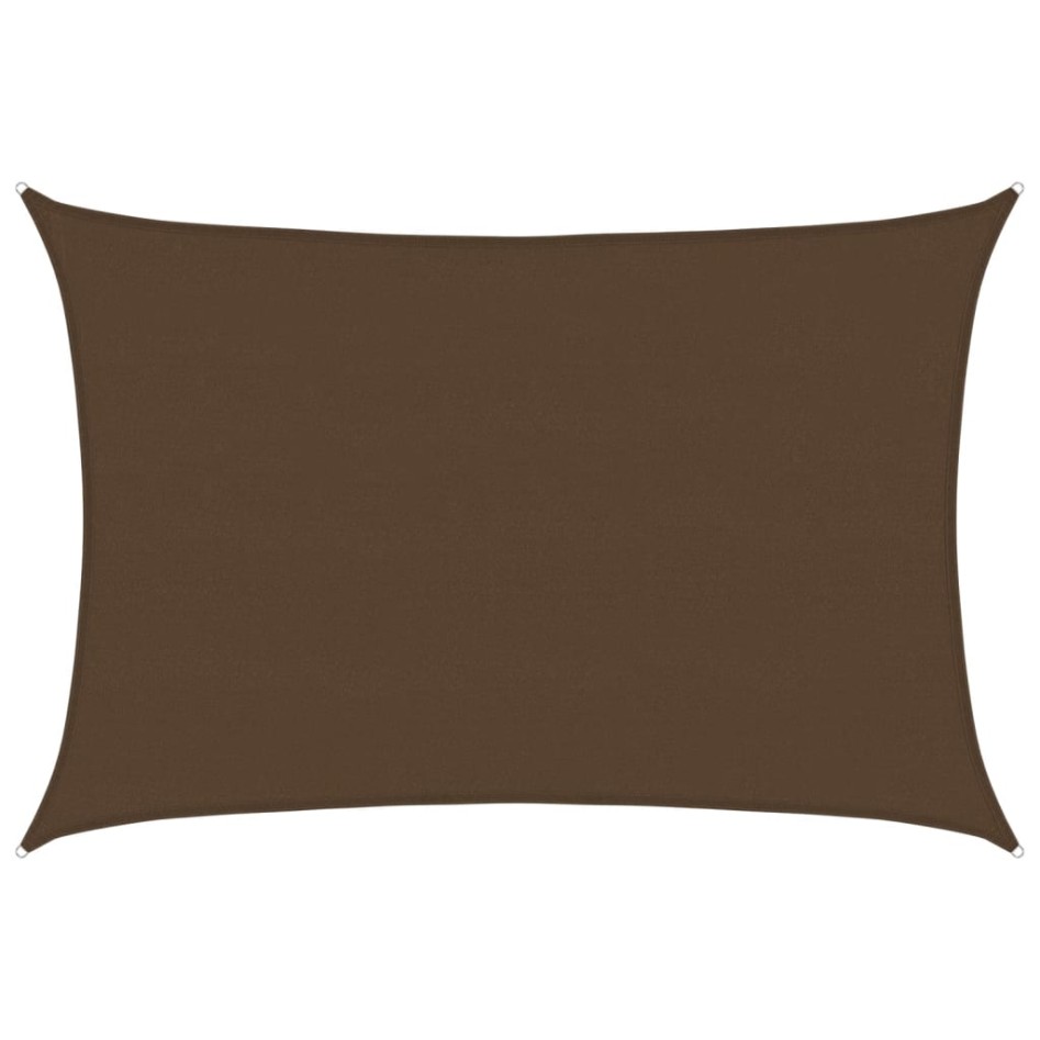 Toldo de vela HDPE marrón 160 g/m² 5x7