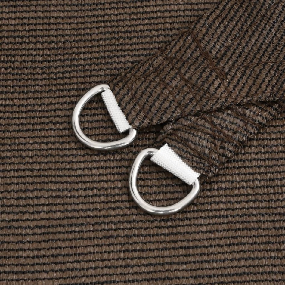 Toldo de vela HDPE marrón 160 g/m² 5x7