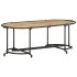 Mesa de centro madera maciza de mango rugosa 110x55x40