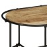 Mesa de centro madera maciza de mango rugosa 110x55x40