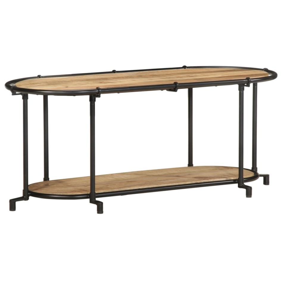 Mueble de TV madera maciza de mango rugosa 100x42x40