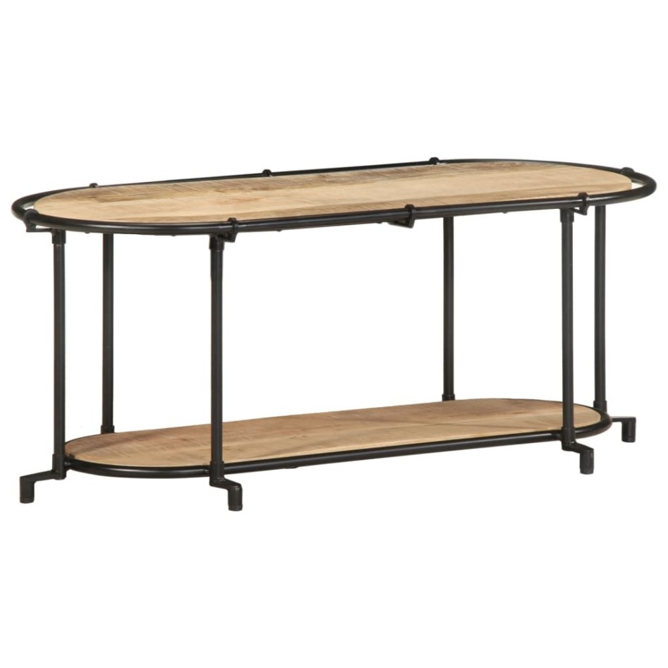 Mueble de TV madera maciza de mango rugosa 100x42x40