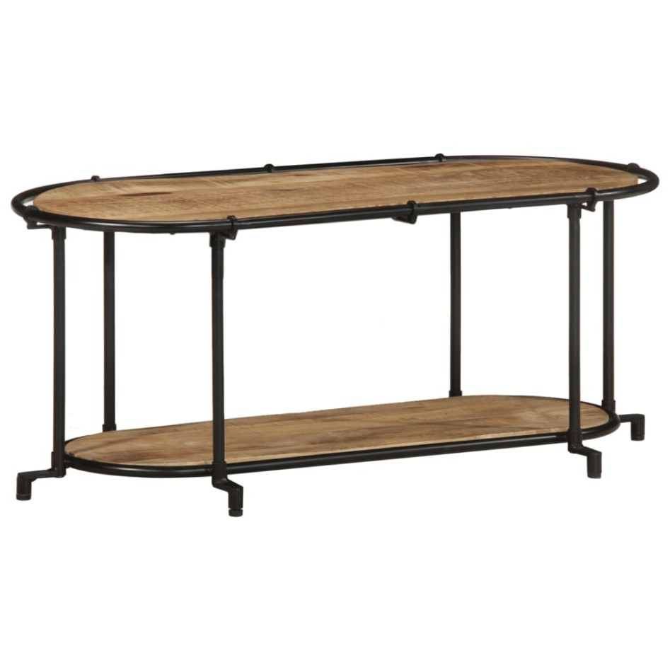 Mueble de TV madera maciza de mango rugosa 100x42x40