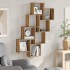 Estante cubo de pared madera ingeniería roble 90x15x119,5