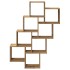 Estante cubo de pared madera ingeniería roble 90x15x119,5