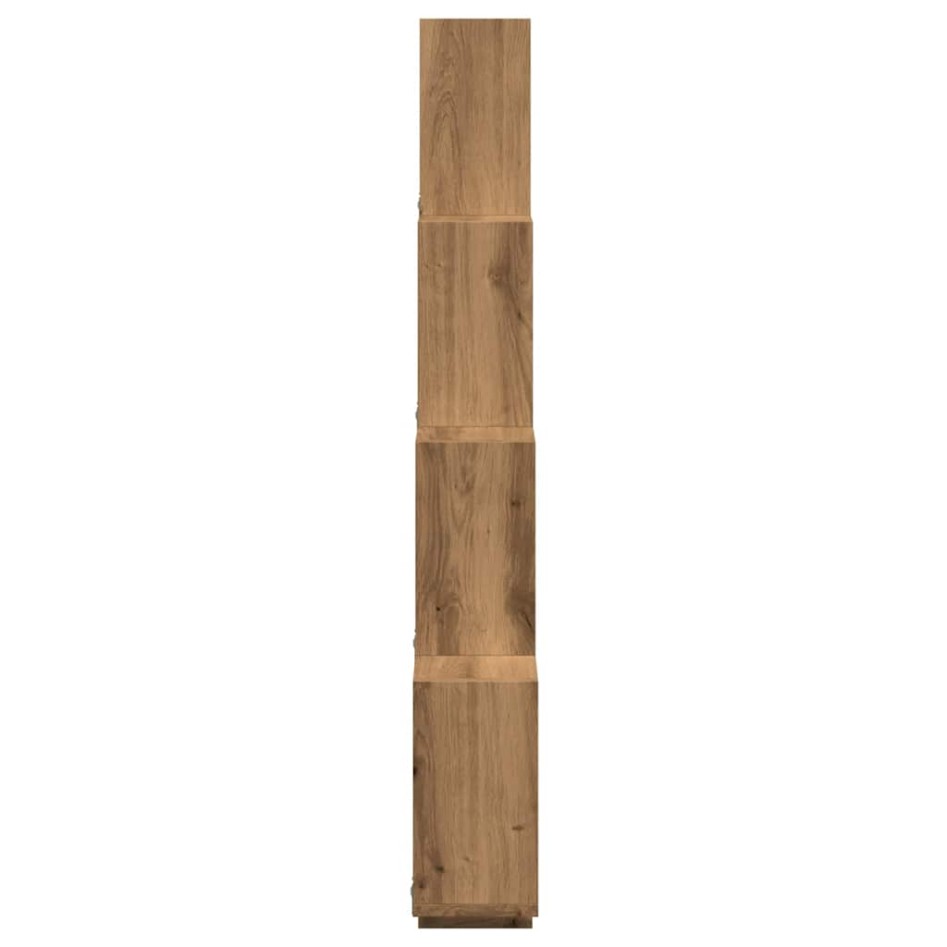 Estante cubo de pared madera ingeniería roble 90x15x119,5