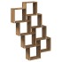 Estante cubo de pared madera ingeniería roble 90x15x119,5